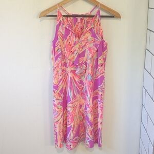 Lilly Pulitzer Lachelle Sunseeker Multicolored Floral Silk Dress Women's XXS